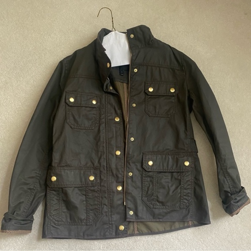 Army Green J. Crew Downtown Field Jacket Size Small - Picture 5 of 8